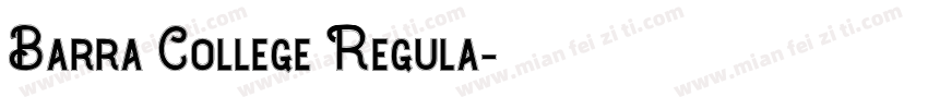 Barra College Regula字体转换